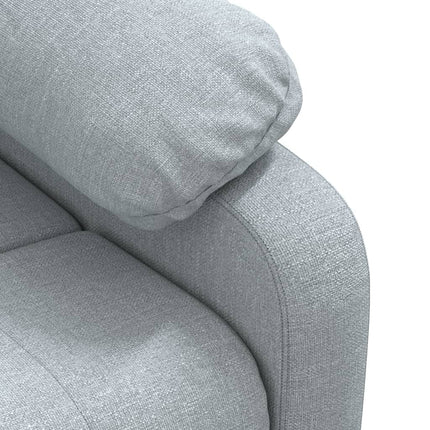 Elektrisk reclinerfåtölj ljusgrå tyg