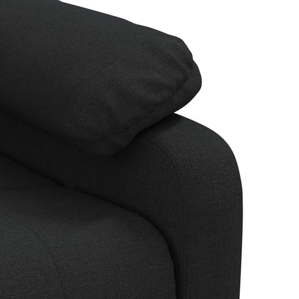 Elektrisk reclinerfåtölj svart tyg