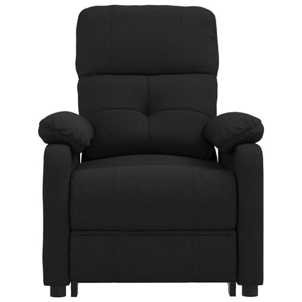 Elektrisk massagefåtölj svart tyg