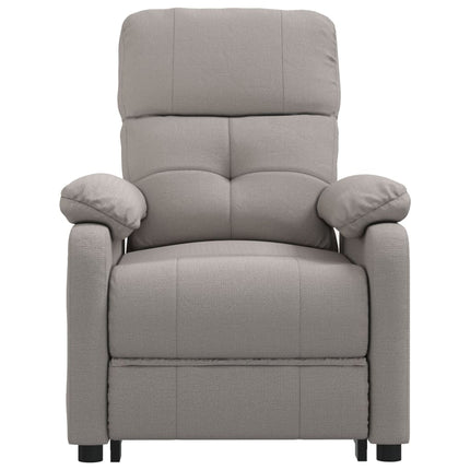 Elektrisk massagefåtölj taupe tyg