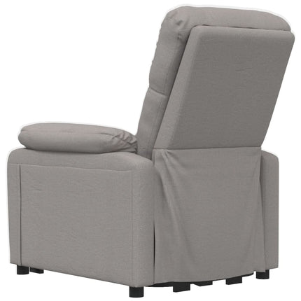 Elektrisk massagefåtölj taupe tyg