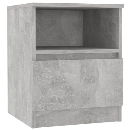 Sängbord 2 st betonggrå 40x40x50 cm konstruerat trä
