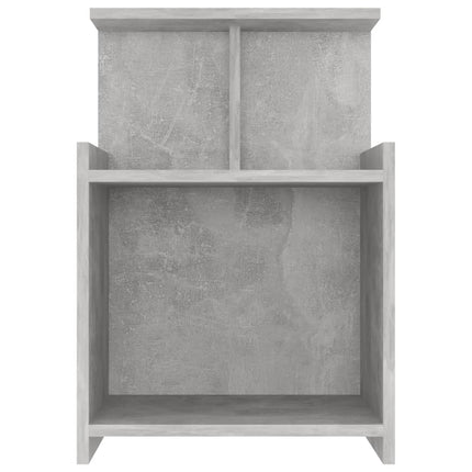 Sängbord betonggrå 40x35x60 cm konstruerat trä