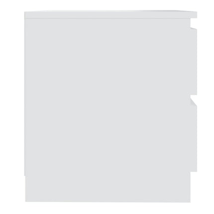 Sängbord vit 50x39x43,5 cm konstruerat trä