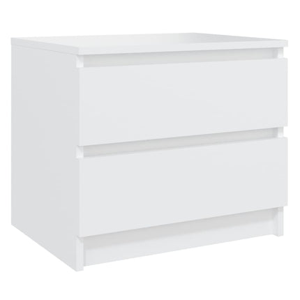 Sängbord 2 st vit 50x39x43,5 cm konstruerat trä