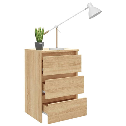 Sängbord sonoma-ek 40x35x62,5 cm konstruerat trä