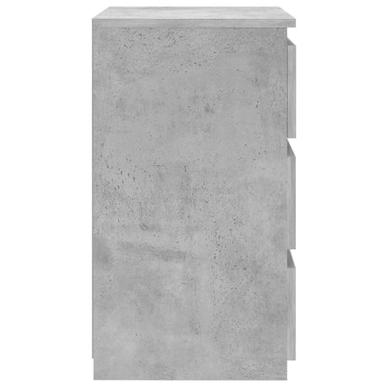 Sängbord betonggrå 40x35x62,5 cm konstruerat trä