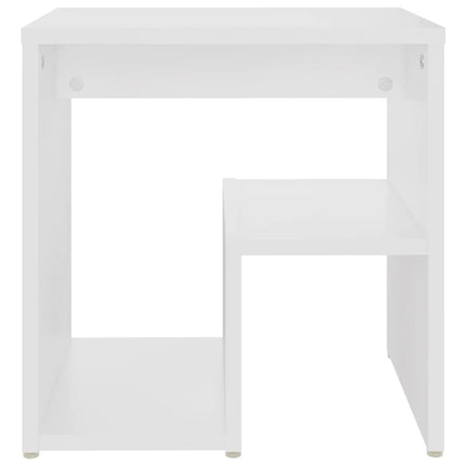 Sängbord vit 40x30x40 cm konstruerat trä