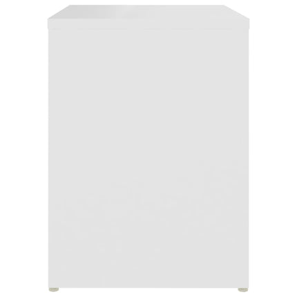 Sängbord vit 40x30x40 cm konstruerat trä