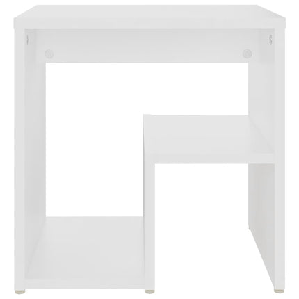 Sängbord 2 st vit 40x30x40 cm konstruerat trä