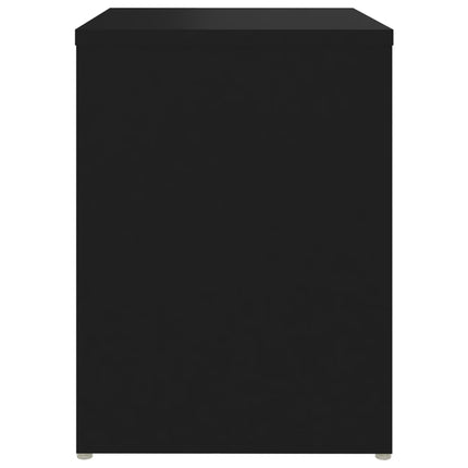 Sängbord 2 st svart 40x30x40 cm konstruerat trä