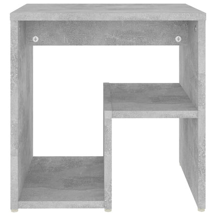 Sängbord betonggrå 40x30x40 cm konstruerat trä