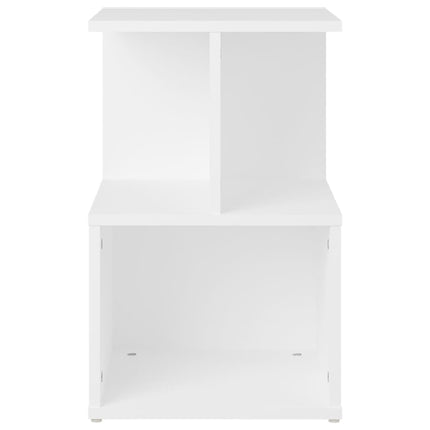 Sängbord vit 35x35x55 cm konstruerat trä