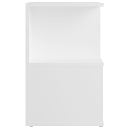 Sängbord vit 35x35x55 cm konstruerat trä