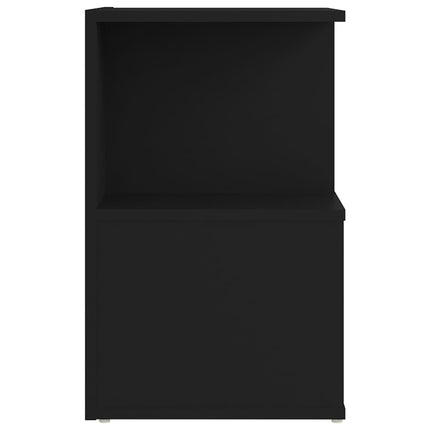 Sängbord 2 st svart 35x35x55 cm konstruerat trä