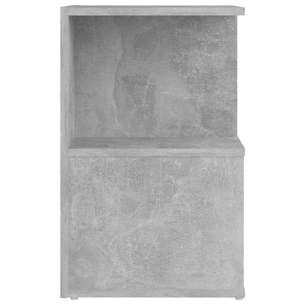 Sängbord 2 st Betonggrå 35x35x55 cm konstruerat trä