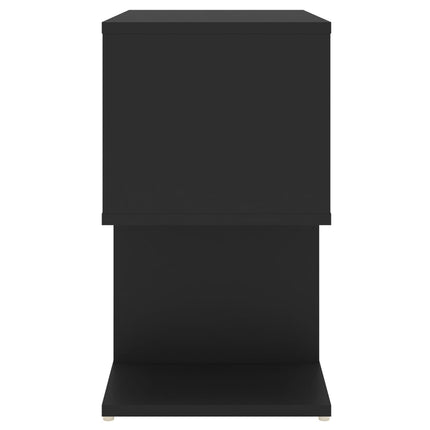 Sängbord 2 st svart 50x30x51,5 cm konstruerat trä