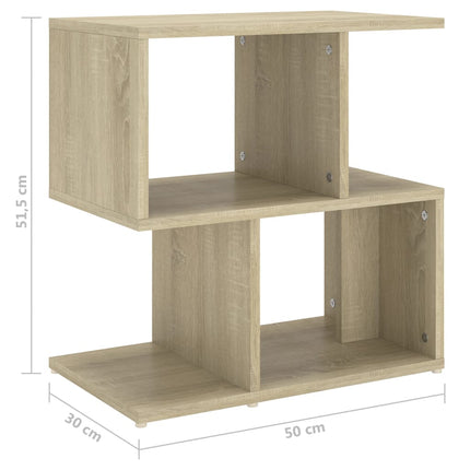 Sängbord 2 st sonoma-ek 50x30x51,5 cm konstruerat trä