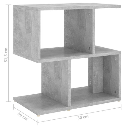 Sidoskåp betonggrå 50x30x51,5 cm konstruerat trä
