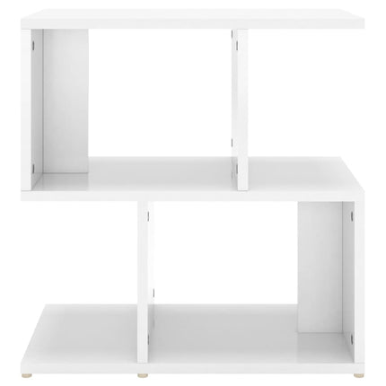 Sidoskåp vit högglans 50x30x51,5 cm konstruerat trä