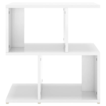 Sängbord 2 st vit högglans 50x30x51,5 cm konstruerat trä
