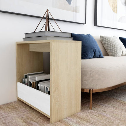 Sidobord Åldrat Trä 50X26X50 Cm Konstruerat Trä