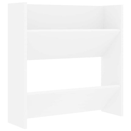 Väggmonterade skoställ 4 st vit 60x18x60 cm konstruerat trä