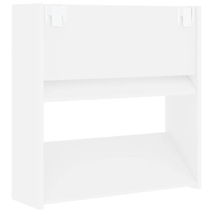 Väggmonterade skoställ 4 st vit 60x18x60 cm konstruerat trä