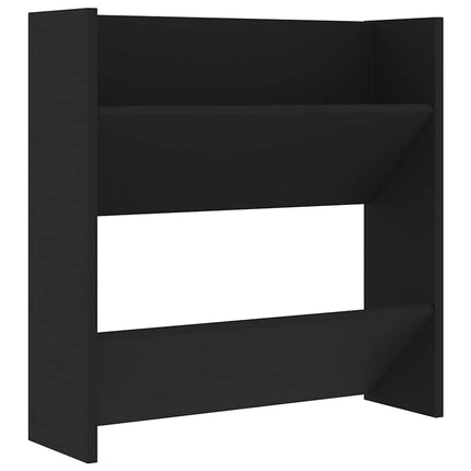 Väggmonterade skoställ 4 st svart 60x18x60 cm konstruerat trä