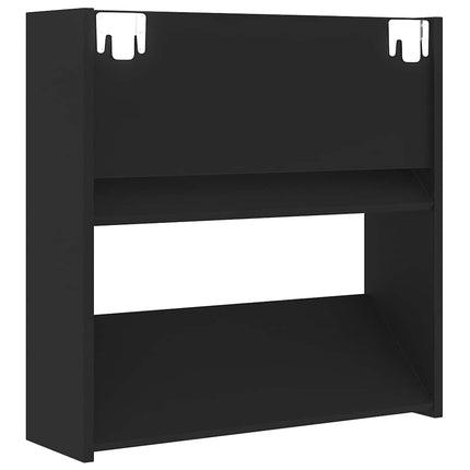 Väggmonterade skoställ 4 st svart 60x18x60 cm konstruerat trä