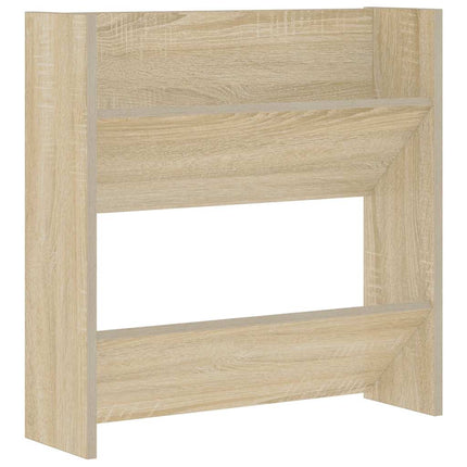 Väggmonterat skoställ 2 st sonoma-ek 60x18x60cm konstruerat trä