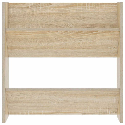 Väggmonterat skoställ 2 st sonoma-ek 60x18x60cm konstruerat trä