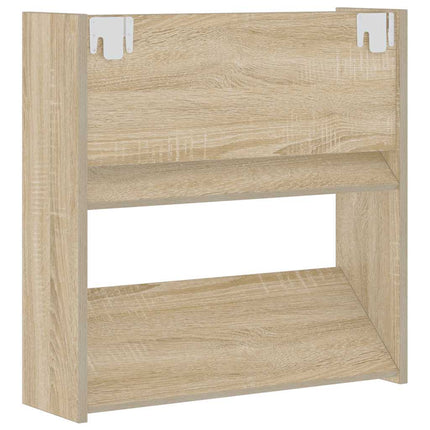 Väggmonterat skoställ 2 st sonoma-ek 60x18x60cm konstruerat trä