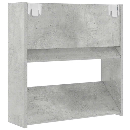 Väggmonterat skoställ 2 st betonggrå 60x18x60cm konstruerat trä