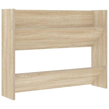 Väggmonterat skoställ 2 st sonoma-ek 80x18x60cm konstruerat trä
