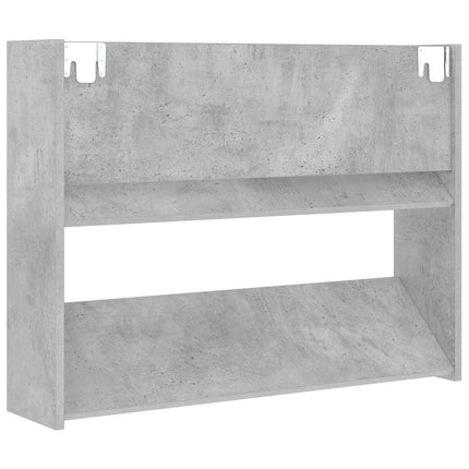 Väggmonterat skoställ 2 st betonggrå 80x18x60cm konstruerat trä
