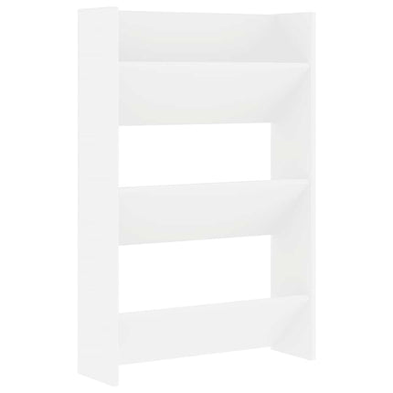 Väggmonterat skoställ vit 60x18x90 cm konstruerat trä