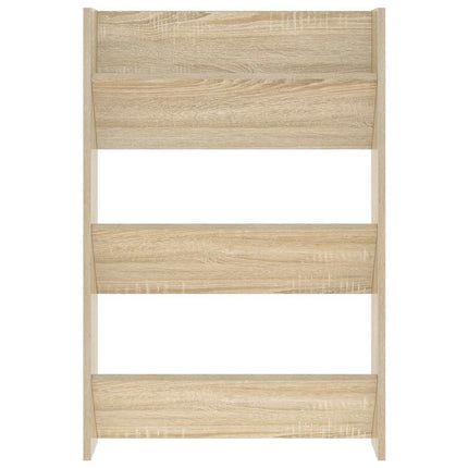 Väggmonterat skoställ sonoma-ek 60x18x90 cm konstruerat trä
