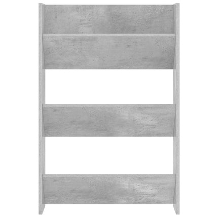 Väggmonterat skoställ betonggrå 60x18x90 cm konstruerat trä