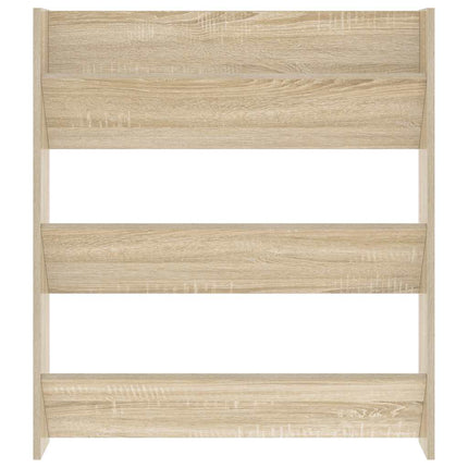 Väggmonterat skoställ sonoma-ek 80x18x90 cm konstruerat trä