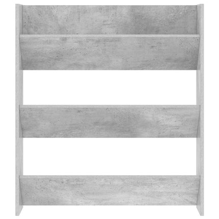 Väggmonterat skoställ betonggrå 80x18x90 cm konstruerat trä