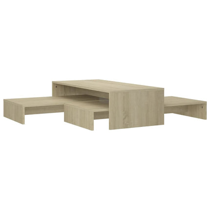 Satsbord sonoma-ek 100x100x26,5 cm konstruerat trä