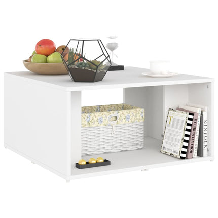 Soffbord 4 st vit 33x33x33 cm konstruerat trä