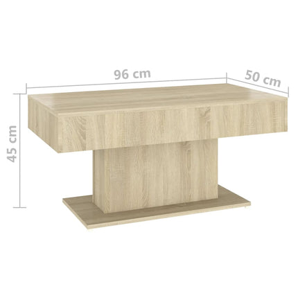 Soffbord sonoma-ek 96x50x45 cm konstruerat trä