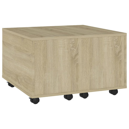 Soffbord sonoma-ek 60x60x38 cm konstruerat trä