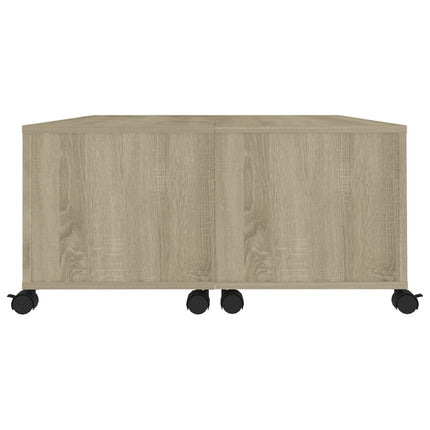 Soffbord sonoma-ek 75x75x38 cm konstruerat trä