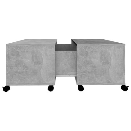 Soffbord betonggrå 75x75x38 cm konstruerat trä