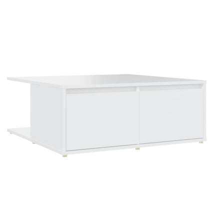 Soffbord vit 80x80x31 cm konstruerat trä