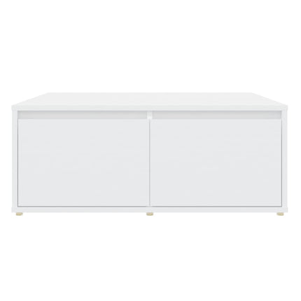 Soffbord vit 80x80x31 cm konstruerat trä