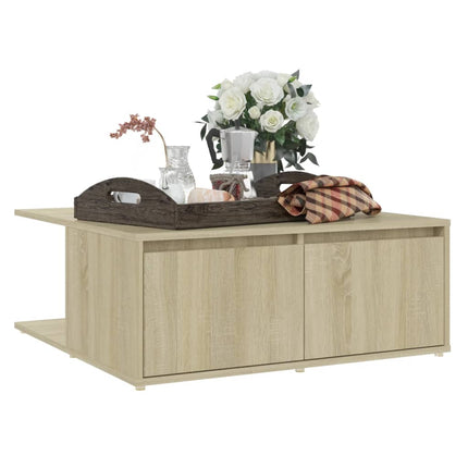 Soffbord sonoma-ek 80x80x31 cm konstruerat trä